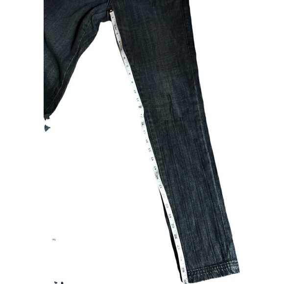 Antik Denim Embroidered Embellished Straight Leg Low Rise Dark Wash Jeans Sz 28 - Picture 14 of 16